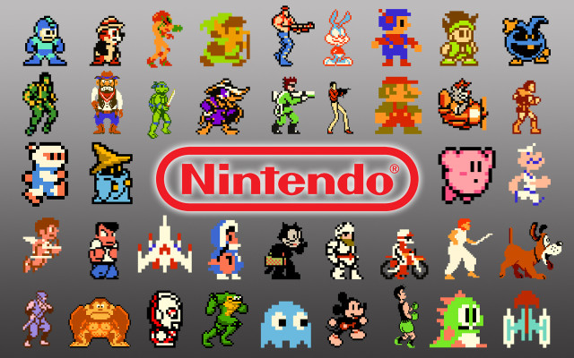 Nintendo characters bunch group fun free wallpaper - medium preview image