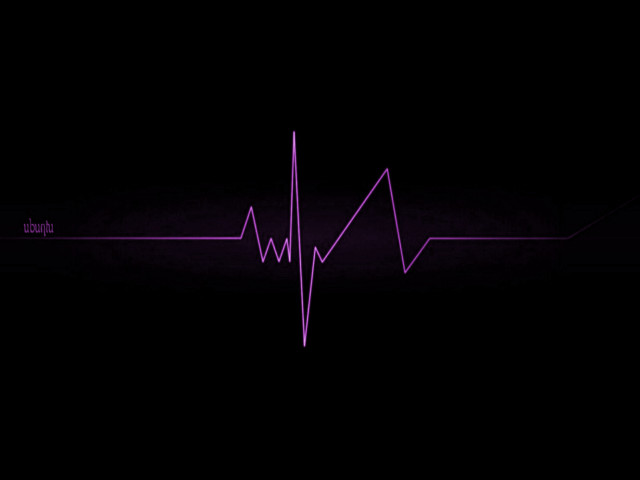 Purple heart beat black background free wallpaper - medium preview image
