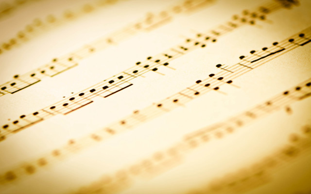 Music sheet notations clock top free wallpaper - medium preview image