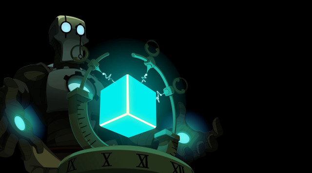Glowing clock face hands time free wallpaper - medium preview image