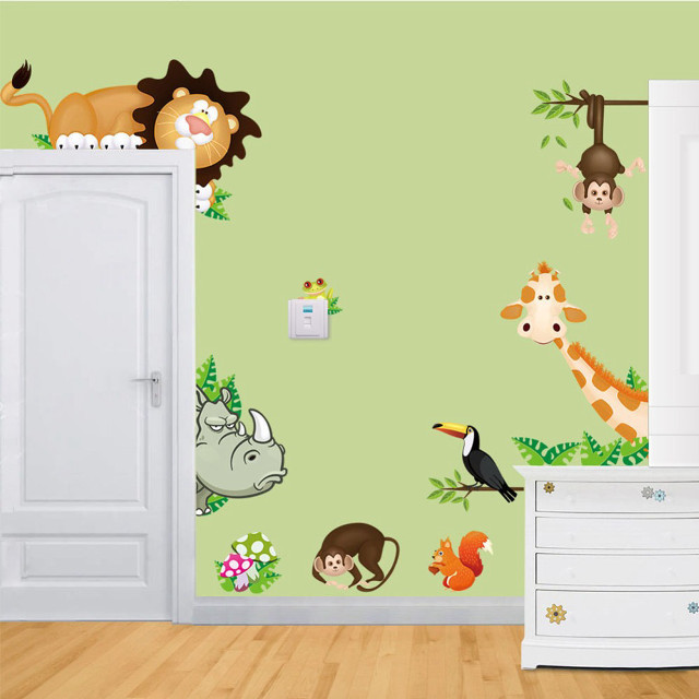 Room wall animals door window free wallpaper - medium preview image