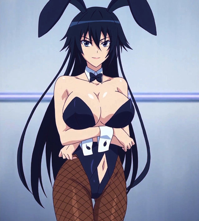 Woman long black hair bunny free wallpaper - medium preview image