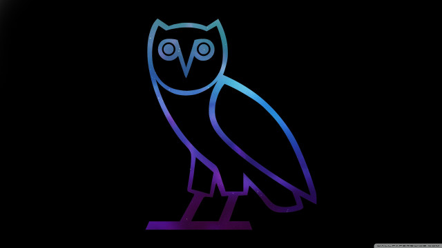 Colorful owl hologram synthwave blue free wallpaper - medium preview image