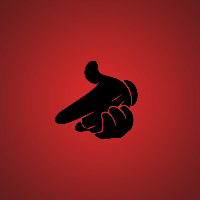 Hand pointing red background black free wallpaper - medium preview image