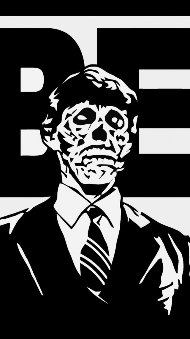 Man suit tie creepy face free wallpaper - medium preview image