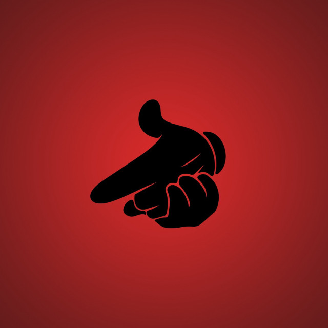 Hand pointing red background black #2 free wallpaper - medium preview image