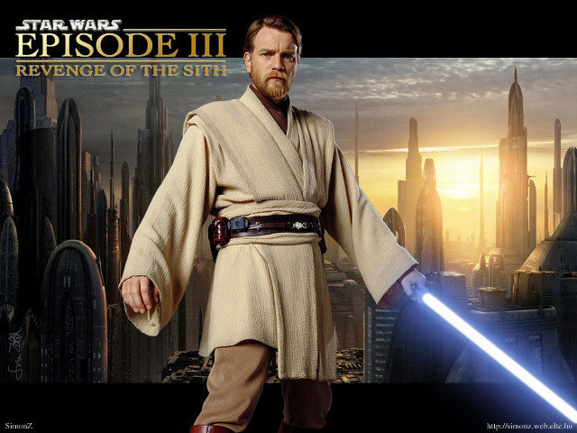 Star wars man lightsaber cityscape free wallpaper - medium preview image