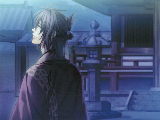 Man kimono looking distance building free wallpaper - medium preview image