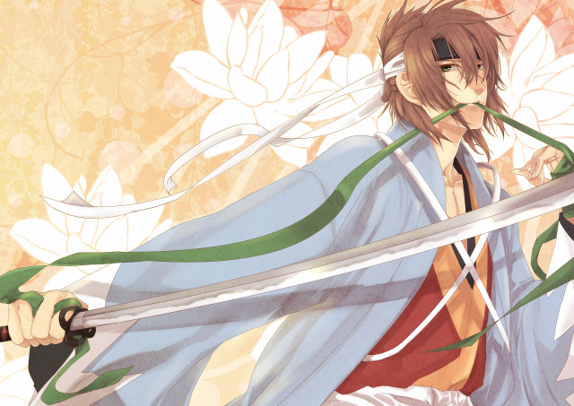 Man sword flower background flower free wallpaper - medium preview image