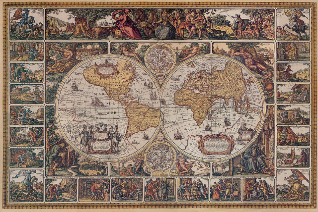 World map people images around free wallpaper - medium preview image