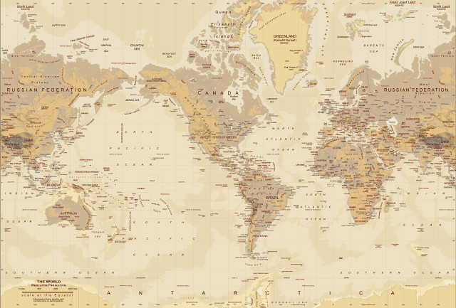World map countries cities double free wallpaper - medium preview image