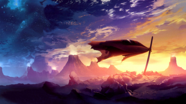 Sci fi alien ship mountain free wallpaper - medium preview image