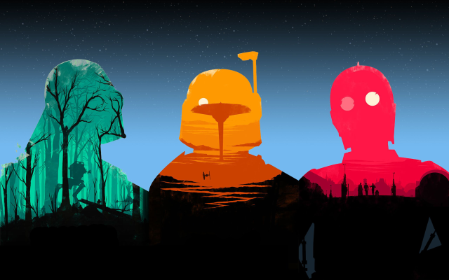 People forest mountain stars sky free wallpaper - medium preview image