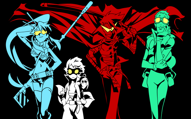Cartoon characters sword demon black free wallpaper - medium preview image