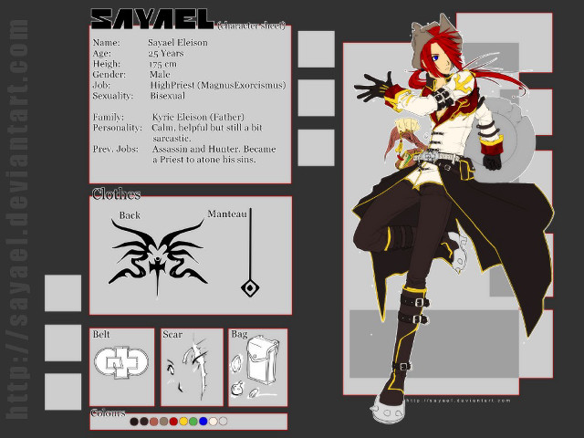 Savel character sheet game artwork free wallpaper - medium preview image