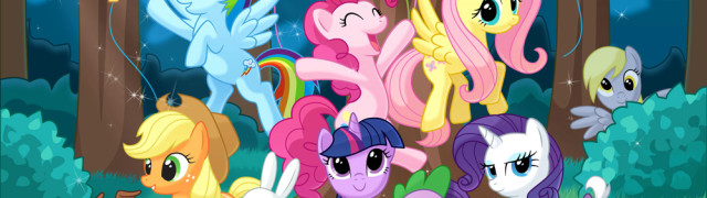 Little ponies forest trees stars free wallpaper - medium preview image