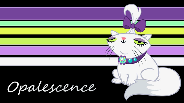 White cat purple bow opalescence free wallpaper - medium preview image