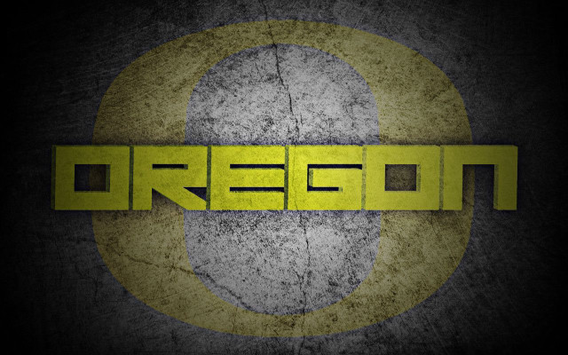 Yellow black logo oregon grungy free wallpaper - medium preview image