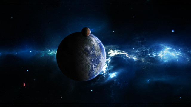 Space scene planet stars background #3 free wallpaper - medium preview image