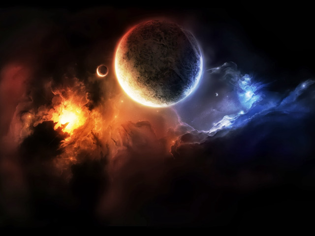 Space scene planet star background #2 free wallpaper - medium preview image