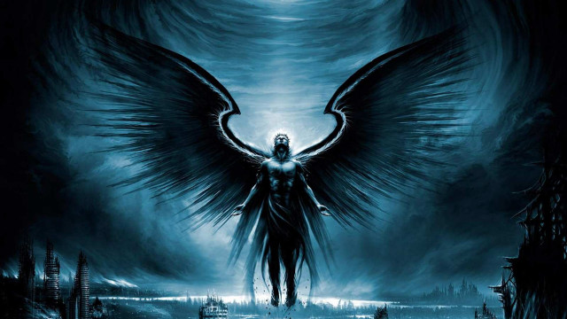 Man large wings dark sky #2 free wallpaper - medium preview image