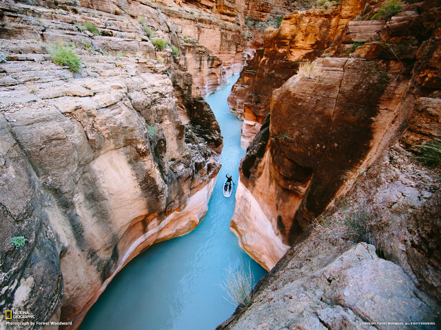 Boat canyon river cliffs rock free wallpaper - medium preview image