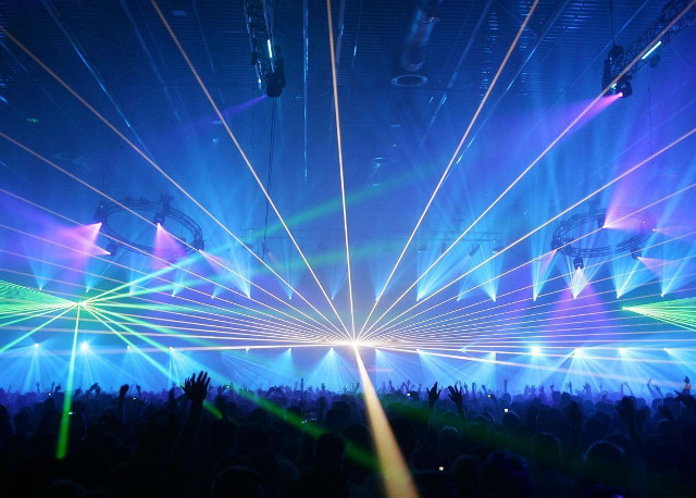 Concert crowd bright lights stage free wallpaper - medium preview image