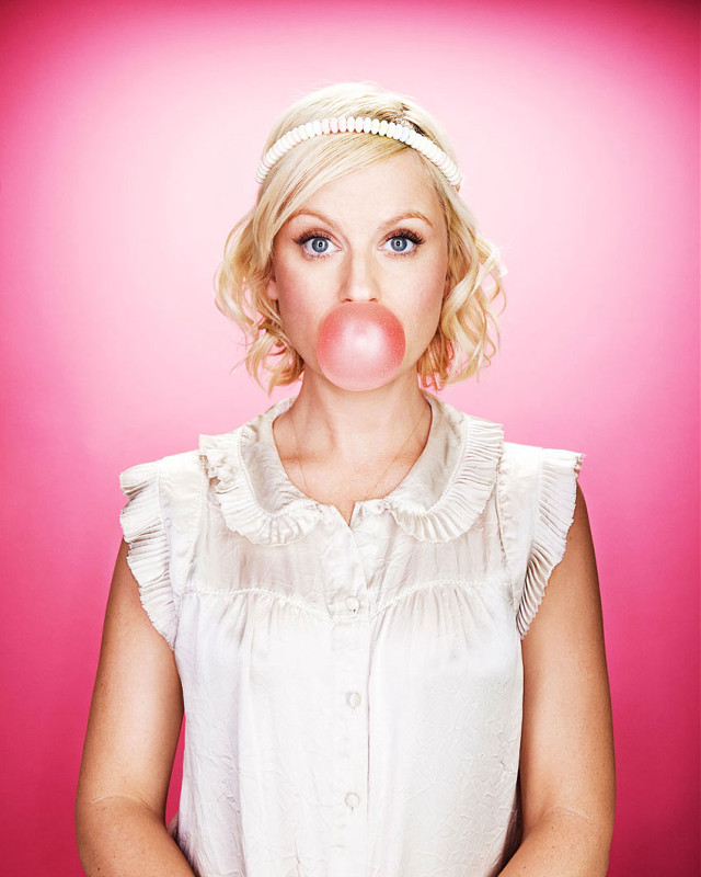 Woman blowing bubble pink background free wallpaper - medium preview image