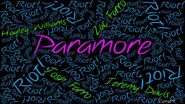 Paramore multilingual colors black background free wallpaper - medium preview image