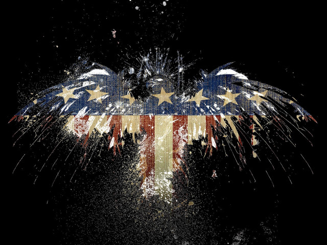 Patriotic eagle stars stripes fireworks #2 free wallpaper - medium preview image