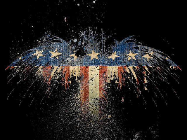 Patriotic american flag wings stars #2 free wallpaper - medium preview image
