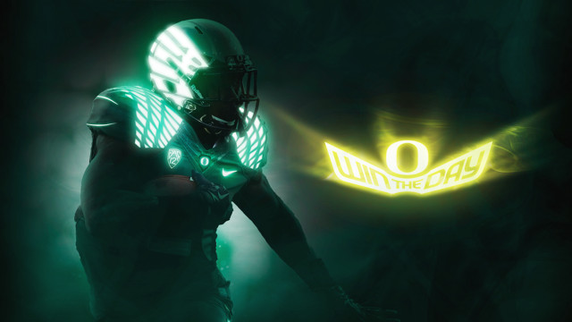 Football player green uniform neon #2 free wallpaper - medium preview image