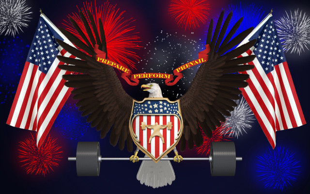 Patriotic eagle shield american flags #2 free wallpaper - medium preview image