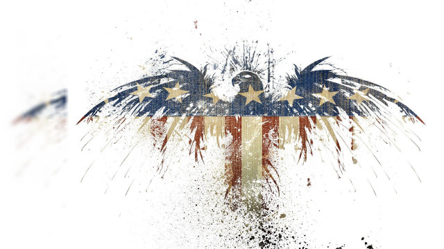 Patriotic eagle stars flag red free wallpaper - medium preview image