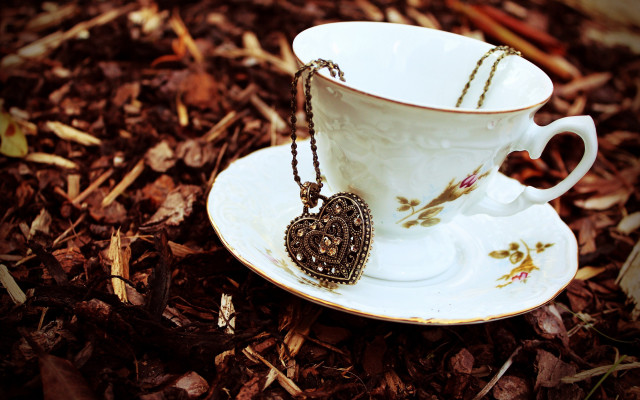 Cup heart necklace saucer forest free wallpaper - medium preview image