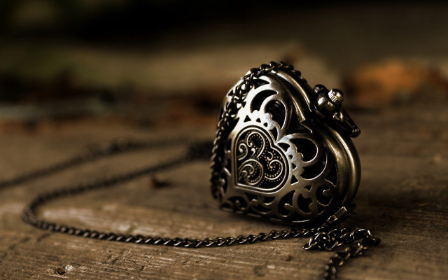 Heart shaped lock necklace wooden free wallpaper - medium preview image