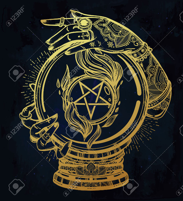 Golden pentagramil on it pentagramil free wallpaper - medium preview image