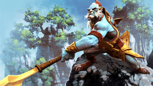 Man sword helmet rock forest free wallpaper - medium preview image