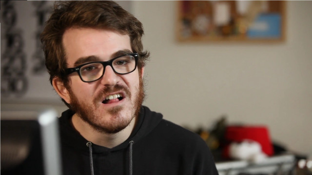 Man glasses computer smiling surprised free wallpaper - medium preview image