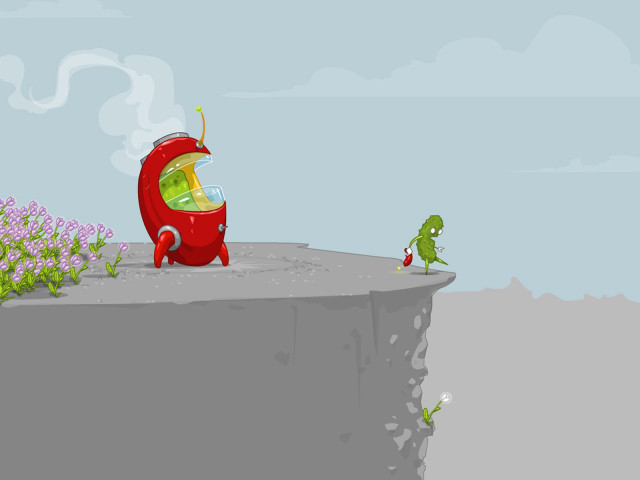 Cartoon character cliff frog car free wallpaper - medium preview image