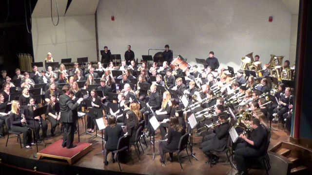 Large orchestra conductor stage instruments free wallpaper - medium preview image