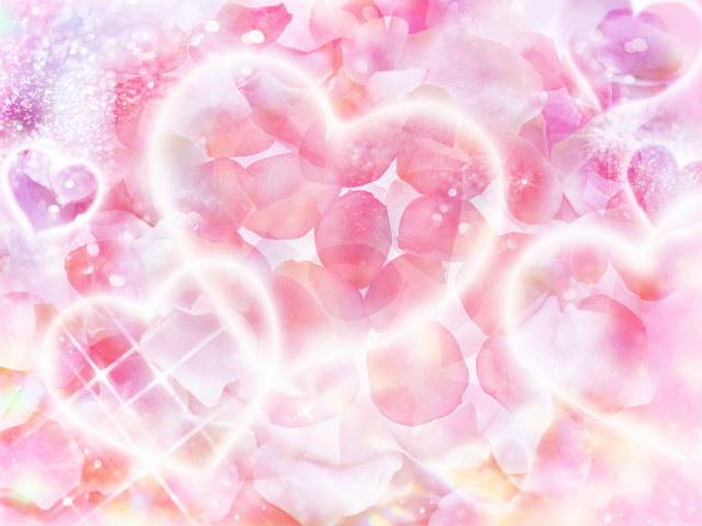 Pink heart background sparkle effect free wallpaper - medium preview image