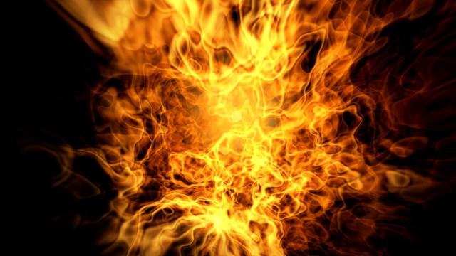 Fire flame ember orange sunset free wallpaper for desktop - medium preview image