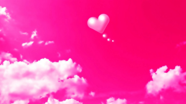 Heart shaped balloon flying sky #2 free wallpaper - medium preview image
