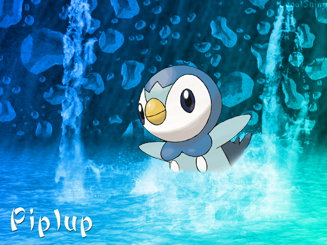 Cartoon penguin floating pool waterfall free wallpaper - medium preview image