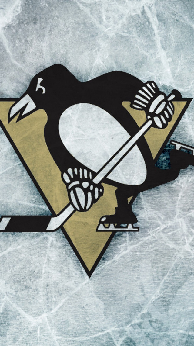 Hockey logo penguin holding stick free wallpaper - medium preview image