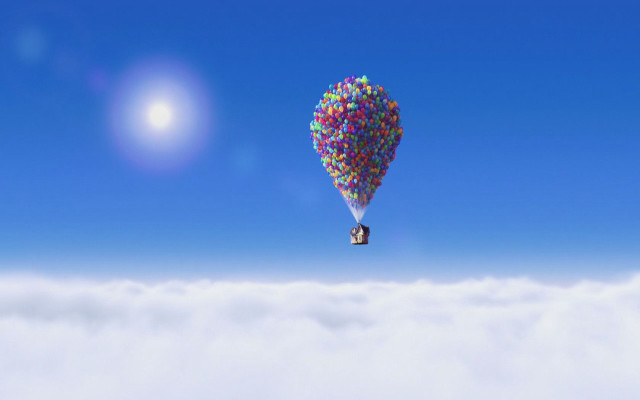 Hot air balloon floating sky #3 free wallpaper - medium preview image