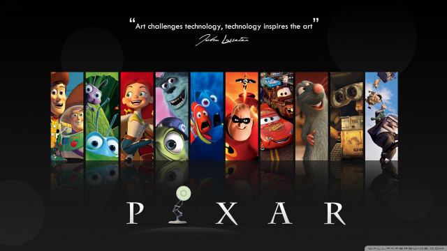 Pixar movie poster characters caption free wallpaper - medium preview image