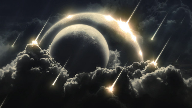 Moon clouds bright light black free wallpaper - medium preview image