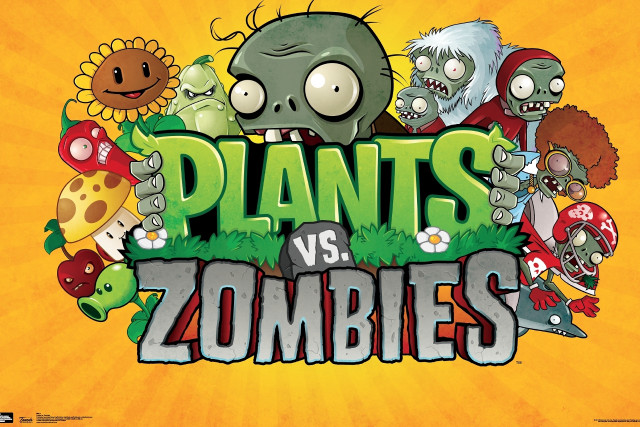 Plants vs zombies logo zombies free wallpaper - medium preview image